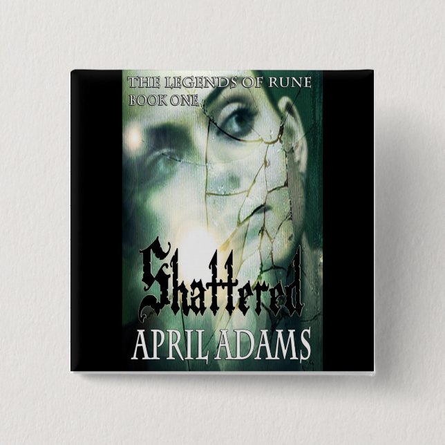 Badge Carré 5 Cm Bouton brisé (Devant)