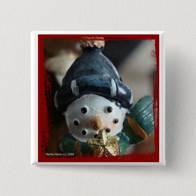 Badge Carré 5 Cm Bouton/broche (Devant)