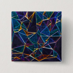 Badge Carré 5 Cm Bouton Bulles cassées