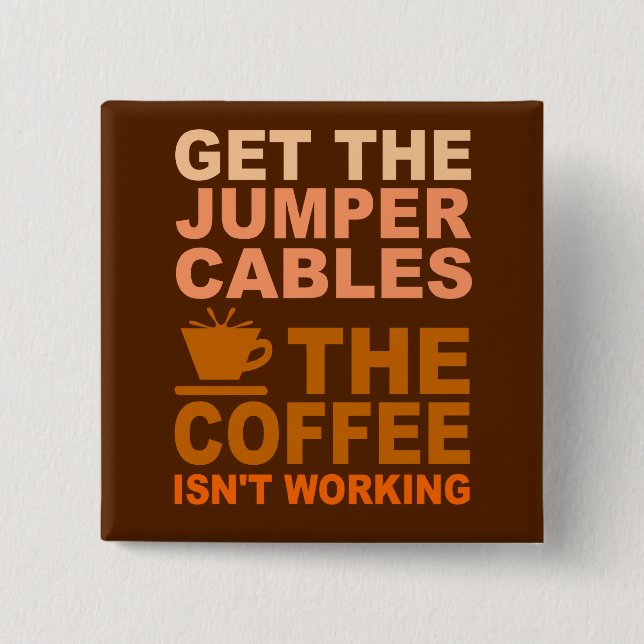 Badge Carré 5 Cm Bouton Câbles de rappel (Devant)