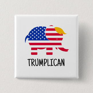 Badge Carré 5 Cm Bouton cadeau de nouveauté pour l'élection Trump 2