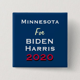 Badge Carré 5 Cm Bouton Campagne MINNESOTA Pour BIDEN HARRIS 2020