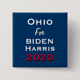 Badge Carré 5 Cm Bouton Campagne OHIO For BIDEN HARRIS 2020