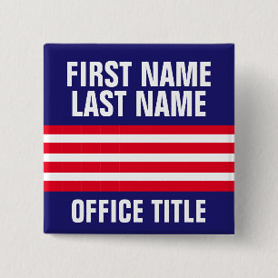 Badge Carré 5 Cm Bouton Campagne personnalisée Modèle personnalisé