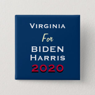Badge Carré 5 Cm Bouton Campagne pour BIDEN HARRIS 2020 en Virginie
