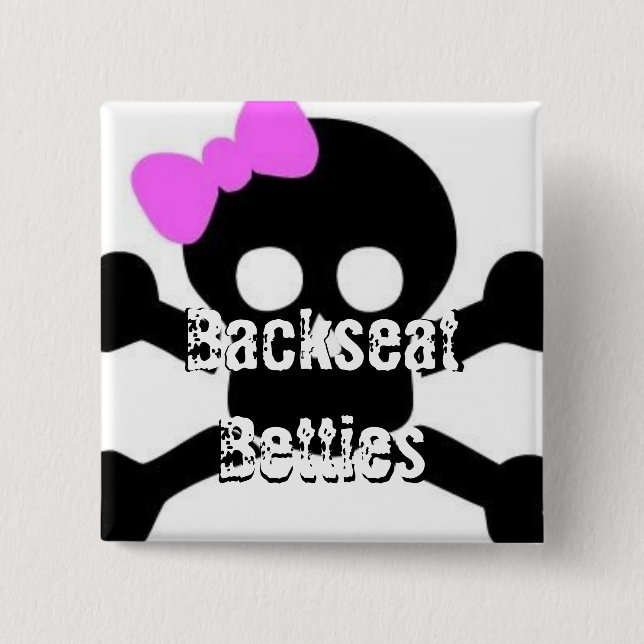 Badge Carré 5 Cm Bouton carré (Devant)