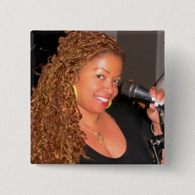 Badge Carré 5 Cm Bouton carré (Devant)