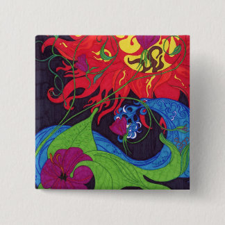 Badge Carré 5 Cm Bouton carré