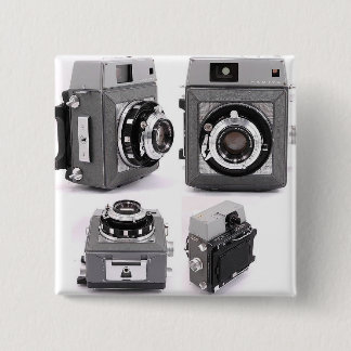 Badge Carré 5 Cm Bouton carré