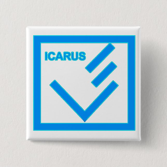 Badge Carré 5 Cm bouton carré (Devant)