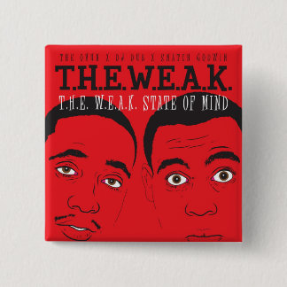 Badge Carré 5 Cm Bouton carré