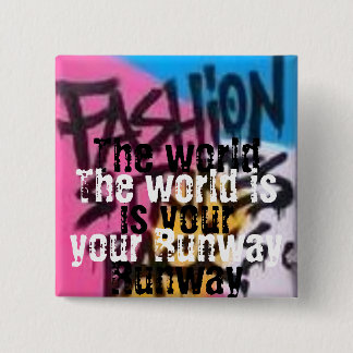 Badge Carré 5 Cm Bouton carré