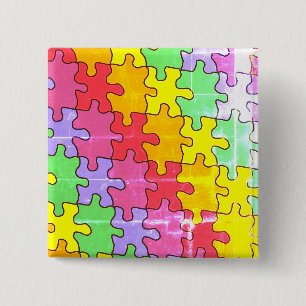 Badge Carré 5 Cm Bouton Carré