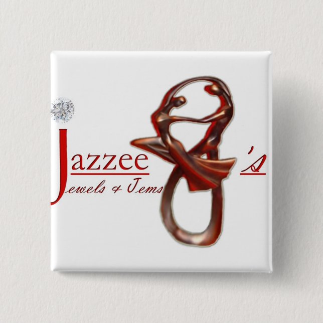 Badge Carré 5 Cm Bouton carré (Devant)