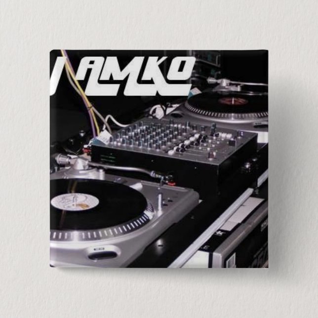 Badge Carré 5 Cm Bouton carré (Devant)