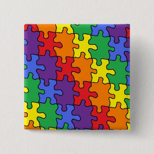 Badge Carré 5 Cm Bouton Carré