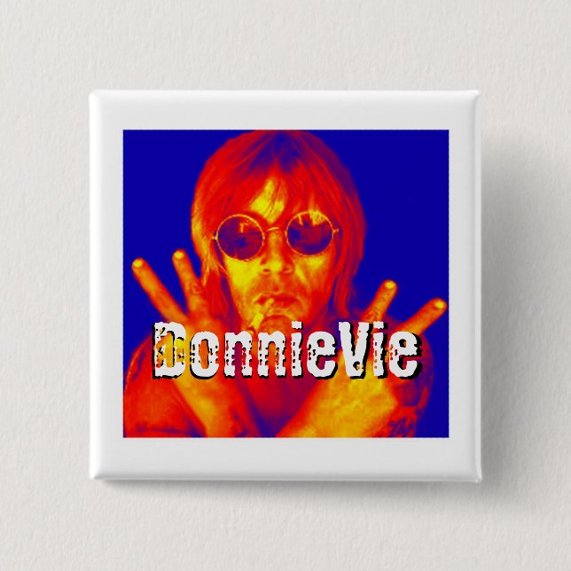 Badge Carré 5 Cm Bouton carré (Devant)