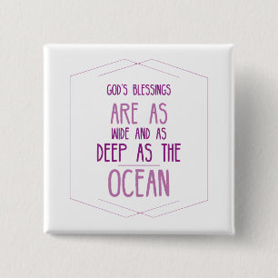 Badge Carré 5 Cm Bouton Carré Bénédictions