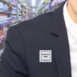 Badge Carré 5 Cm Bouton Carré blanc Nom et logo de l'entreprise<br><div class="desc">Bouton carré que vous pouvez customiser pour mettre votre nom d'entreprise et logo. Vous pouvez utiliser ce bouton comme accessoire uniforme de votre personnel. Vous pouvez également l'utiliser comme accessoire d'emballage. Vous pouvez également l'inclure dans vos documents de marketing pour faire de la publicité pour votre entreprise ou pour promouvoir...</div>