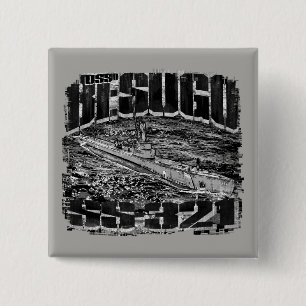 Badge Carré 5 Cm Bouton Carré de Besugo sous-marin