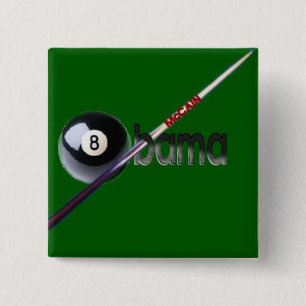 Badge Carré 5 Cm Bouton carré de boule de McCain/Obama huit