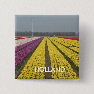 Badge Carré 5 Cm Bouton Carré de champ Holland Tulip