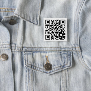 Badge Carré 5 Cm Bouton carré de code QR personnalisable pour n'imp