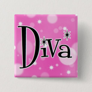 Badge Carré 5 Cm Bouton carré de diva