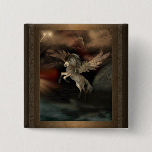 Badge Carré 5 Cm Bouton carré de Pegasus