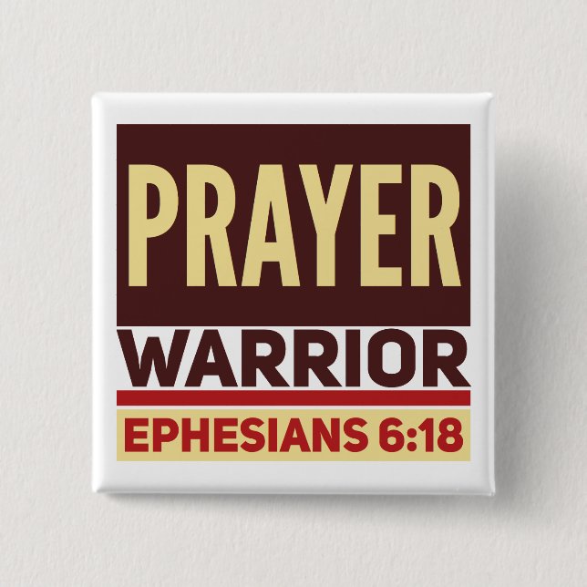 Badge Carré 5 Cm Bouton Carré de prière (Devant)