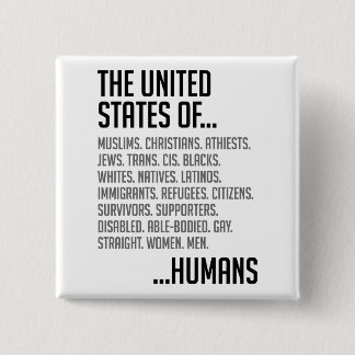 Badge Carré 5 Cm Bouton carré des Etats-Unis