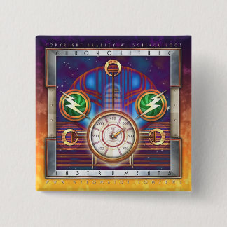 Badge Carré 5 Cm Bouton carré d'instruments de Chronolithic
