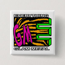 Bouton Carré du logo EGM Orange Tiger