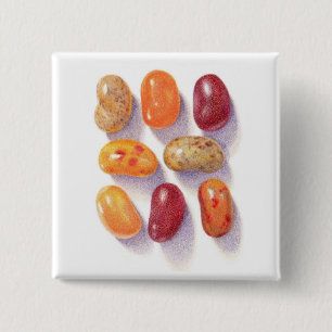 Badge Carré 5 Cm Bouton Carré FALL JELLY BEANS