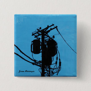 Badge Carré 5 Cm Bouton Carré Sentinel urbain