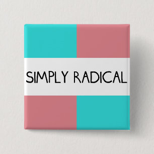 Badge Carré 5 Cm Bouton carré simplement radical