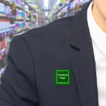Badge Carré 5 Cm Bouton Carré vert Nom et logo de l'entreprise<br><div class="desc">Bouton carré que vous pouvez customiser pour mettre votre nom d'entreprise et logo. Vous pouvez utiliser ce bouton comme accessoire uniforme de votre personnel. Vous pouvez également l'utiliser comme accessoire d'emballage. Vous pouvez également l'inclure dans vos documents de marketing pour faire de la publicité pour votre entreprise ou pour promouvoir...</div>
