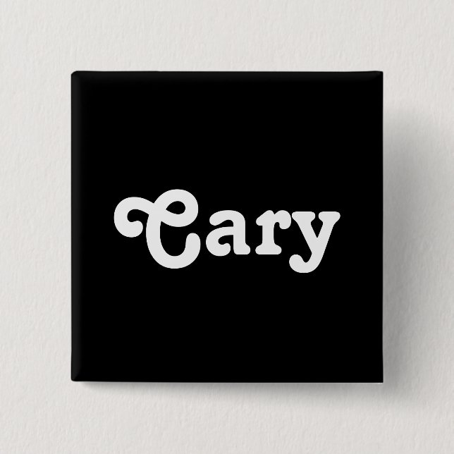 Badge Carré 5 Cm Bouton Cary (Devant)