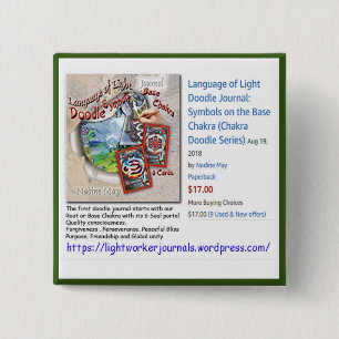 Badge Carré 5 Cm Bouton Chakra de base