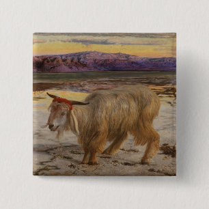 Badge Carré 5 Cm Bouton chasse du bouc émissaire