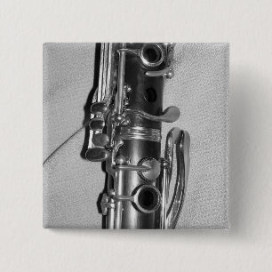 Badge Carré 5 Cm Bouton Clarinet