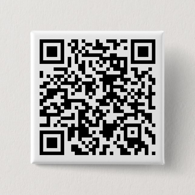 Badge Carré 5 Cm Bouton codé par QR - personnalisable (Devant)