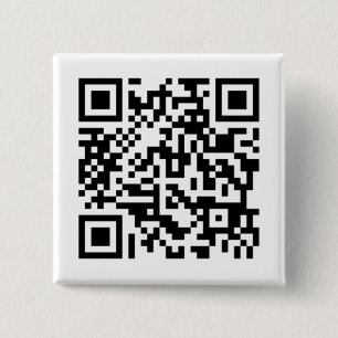 Badge Carré 5 Cm Bouton Code QR Rick Roll Roll