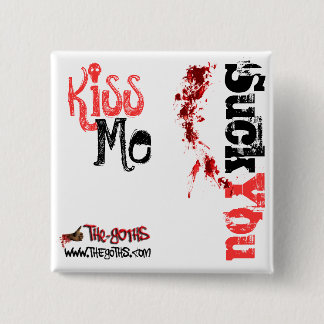 Badge Carré 5 Cm Bouton comique officiel de LANCEMENT d'escroquerie