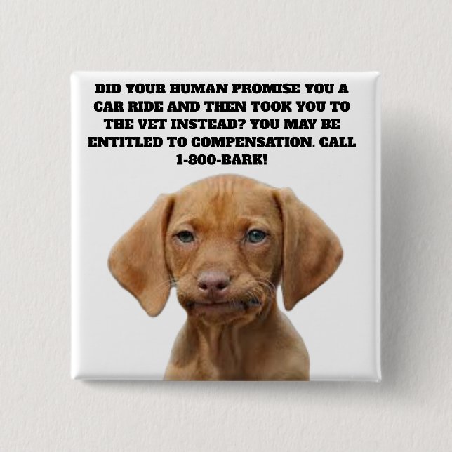 BADGE CARRÉ 5 CM BOUTON COMPENSATION (Devant)