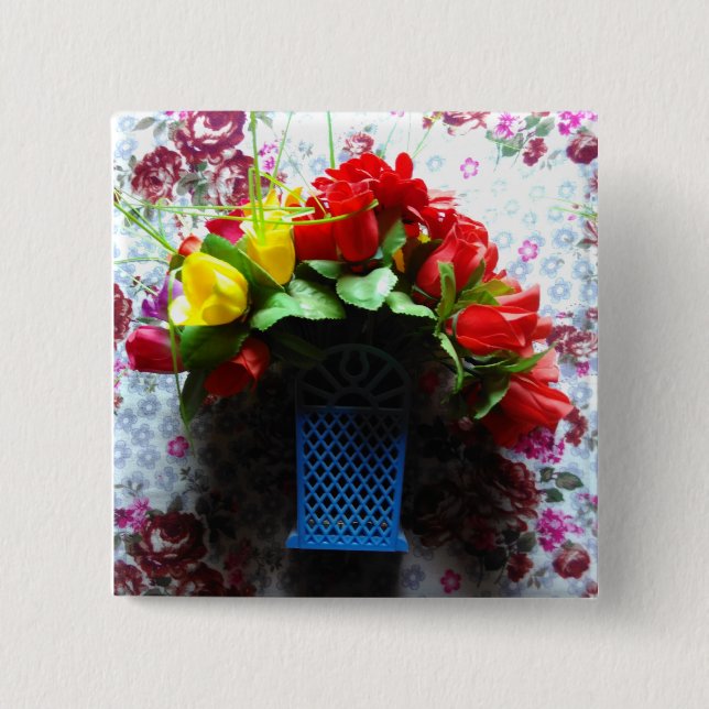 Badge Carré 5 Cm Bouton Concepteur (Devant)