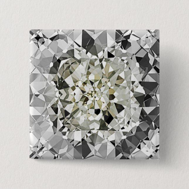 Badge Carré 5 Cm Bouton congelé de BIZZLE (Devant)