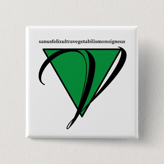 Badge Carré 5 Cm Bouton cool Vegan (Devant)