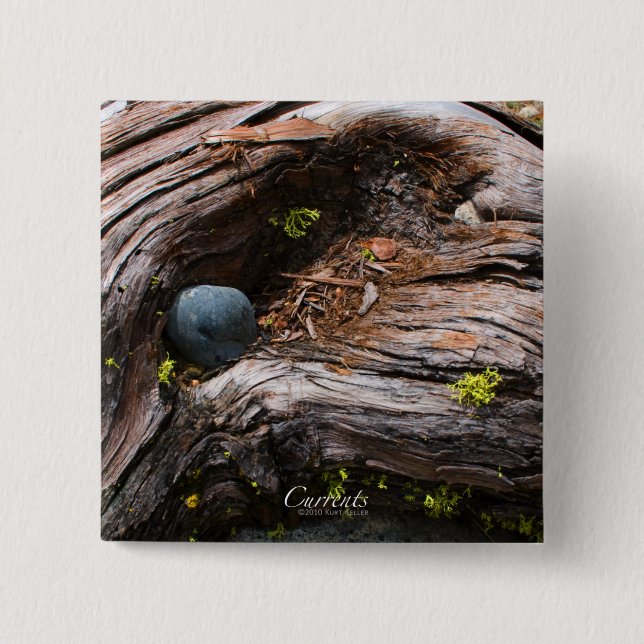 Badge Carré 5 Cm Bouton Courants (Devant)