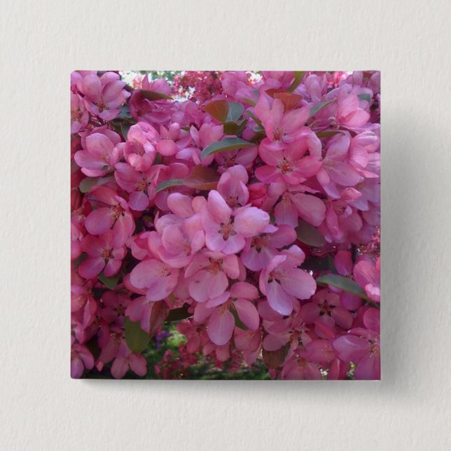 Badge Carré 5 Cm Bouton d'Abigaïl 1 (Devant)